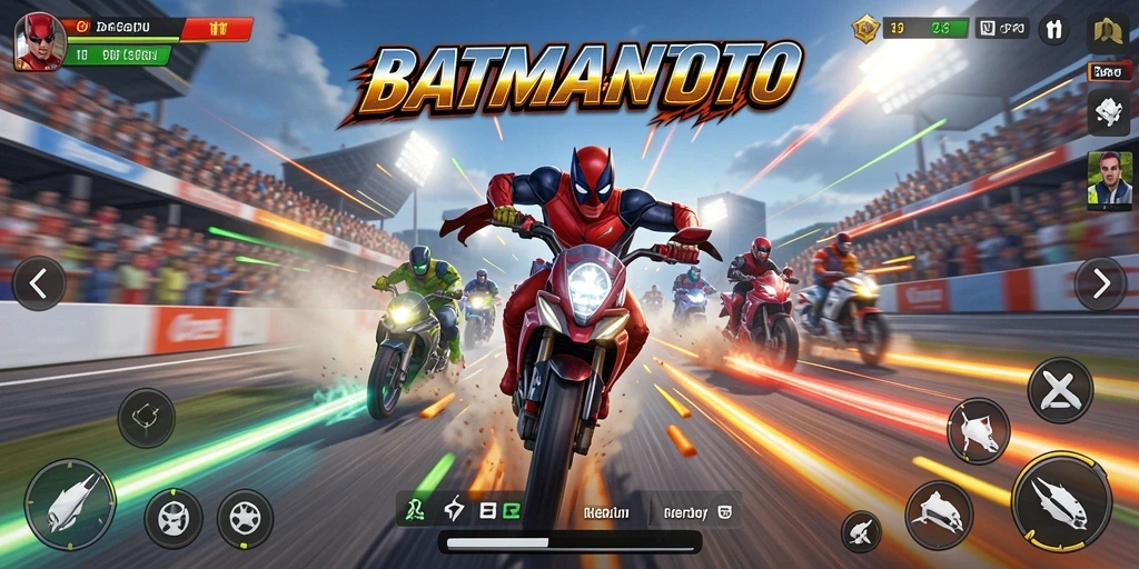 Tampilan gameplay balap seru di BATMANTOTO dengan kendaraan cepat.