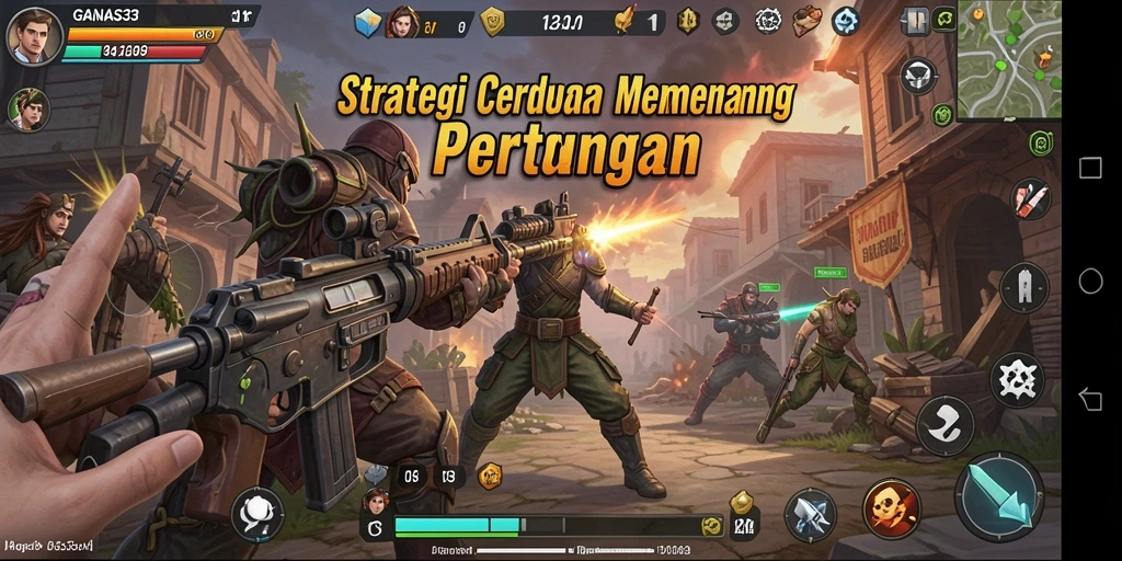 Tangkapan layar gameplay <strong>GANAS33</strong> menampilkan aksi strategi yang intens dan mendebarkan.