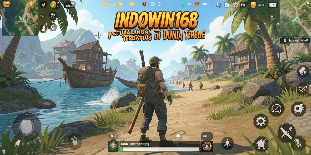 Screenshot gameplay INDOWIN168 menampilkan petualangan menakjubkan di dunia terbuka.