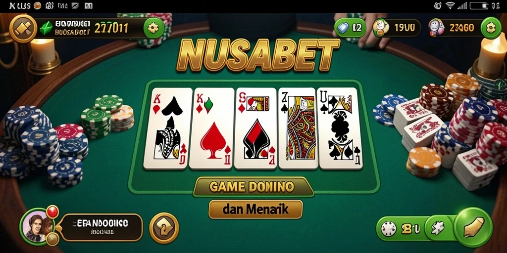 Screenshot gameplay Domino NUSABET yang seru dan interaktif.