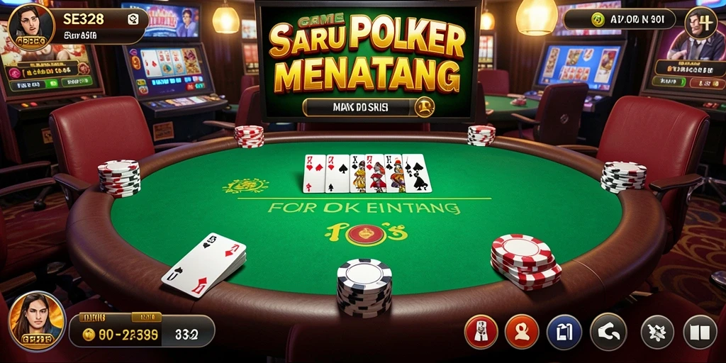 Screenshot SE328 menunjukkan gameplay menarik dalam permainan poker.