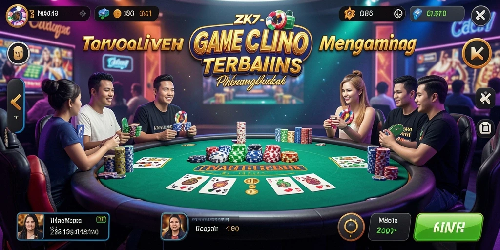 Tampilan gameplay seru dan interaktif ZK7 dalam lingkungan Live Casino.
